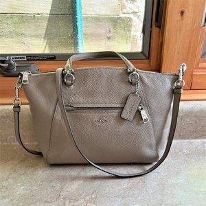 COACH Prairie Pebbled Leather Satchel Crossbody Bag